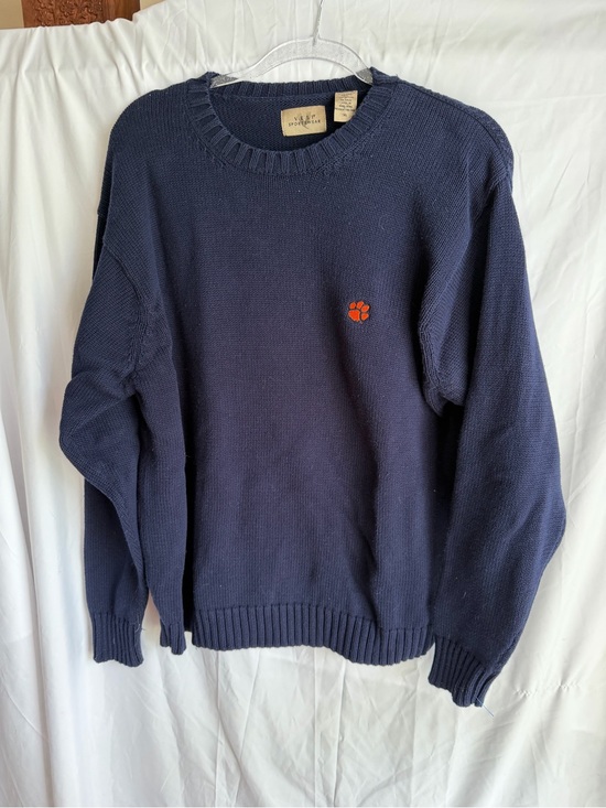 Vesi Sportswear Other - Vintage 90s Sweater Vesi Clemson Tigers XL Sportswear Navy 100% Cotton